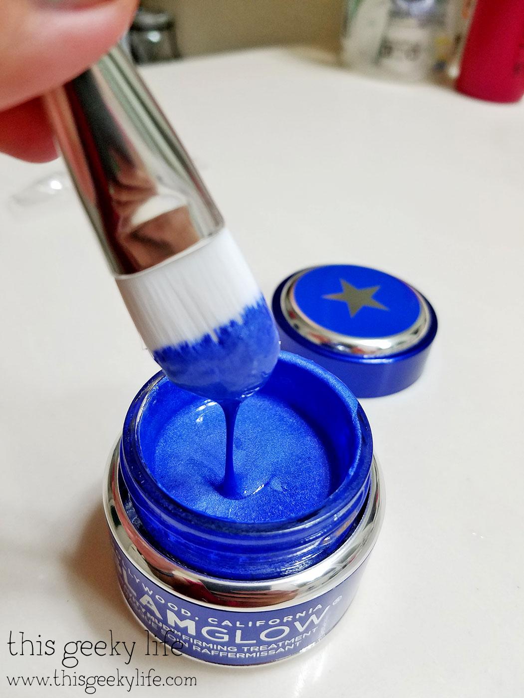 Dipping the brush into the GlamGlow